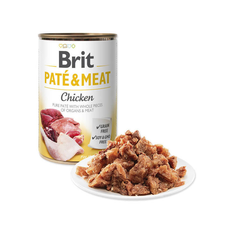 BRIT CARE wet Chicken Pate & Meat 400 g konservi suņiem