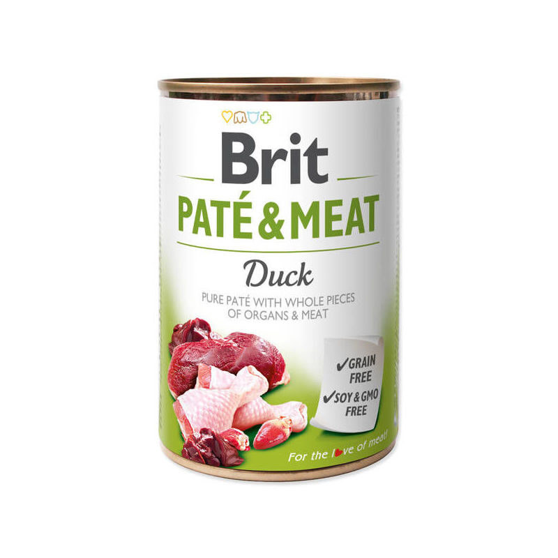 BRIT CARE wet Duck Paté & Meat 400 g konservi suņiem