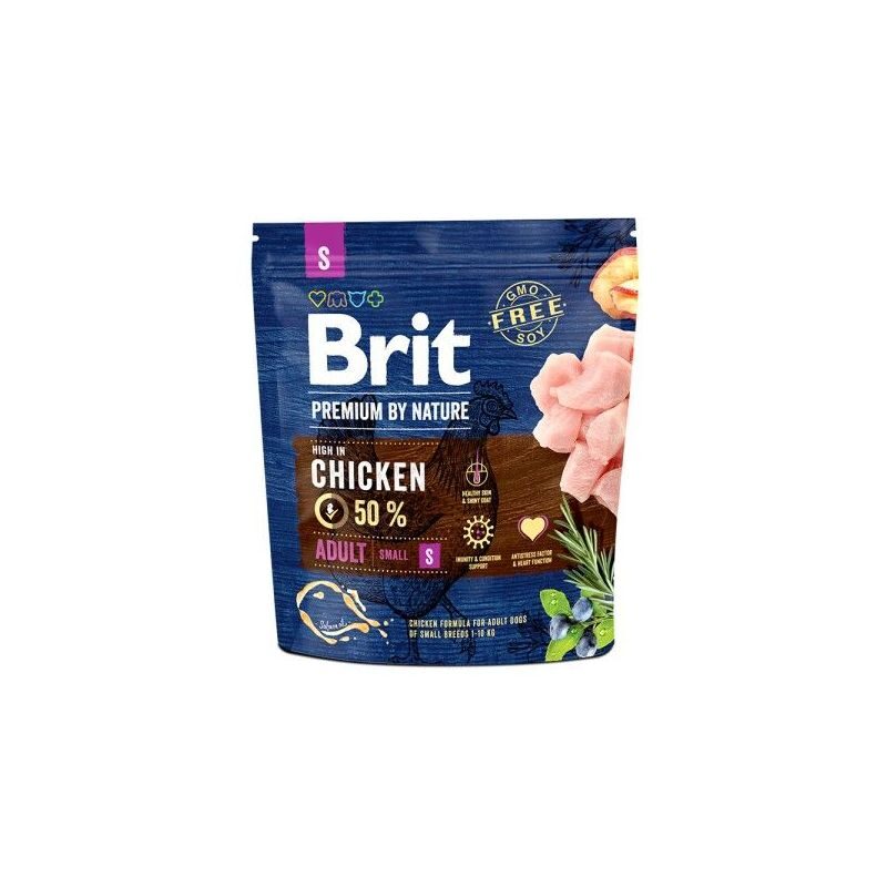 Dog dry food BRIT PREMIUM By Nature Adult S 1 kg