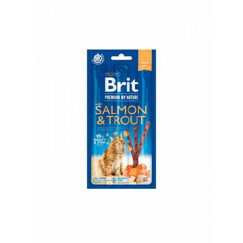 Brit Premium Cat Salmon & Trout 3pcs. cat snack