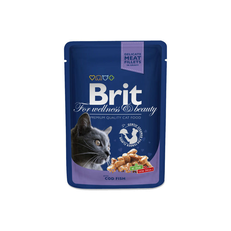 Wet cat food Brit Premium Cod Fish 100 g