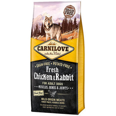 CARNILOVE Fresh Chicken & Rabbit for Adult 12kg dog dry food