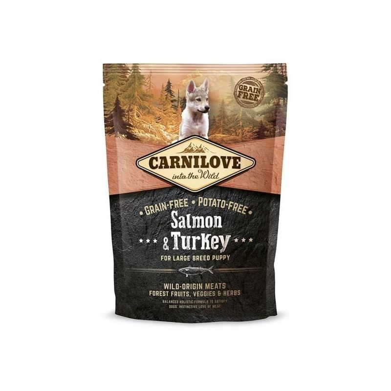 CARNILOVE Salmon & Turkey Large Breed Puppy 1,5kg dog dry food