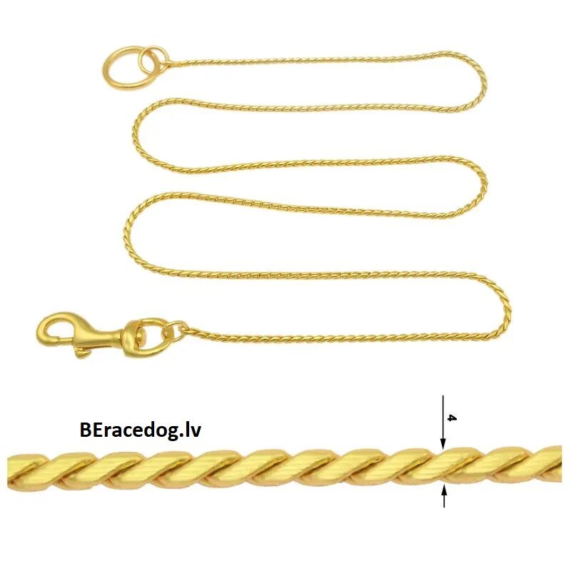 Dog Show Lead 90 cm / ø 4 mm, Gold plated
