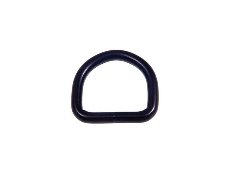 Extra Matt Metal D-ring 26/25/5 mm black