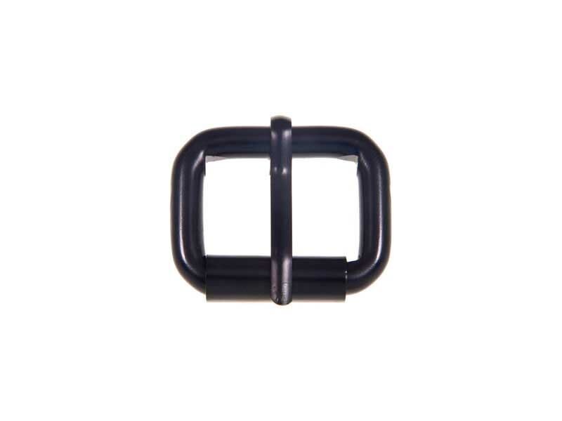 Extra metal roller buckle single 27/20/6 mm black set