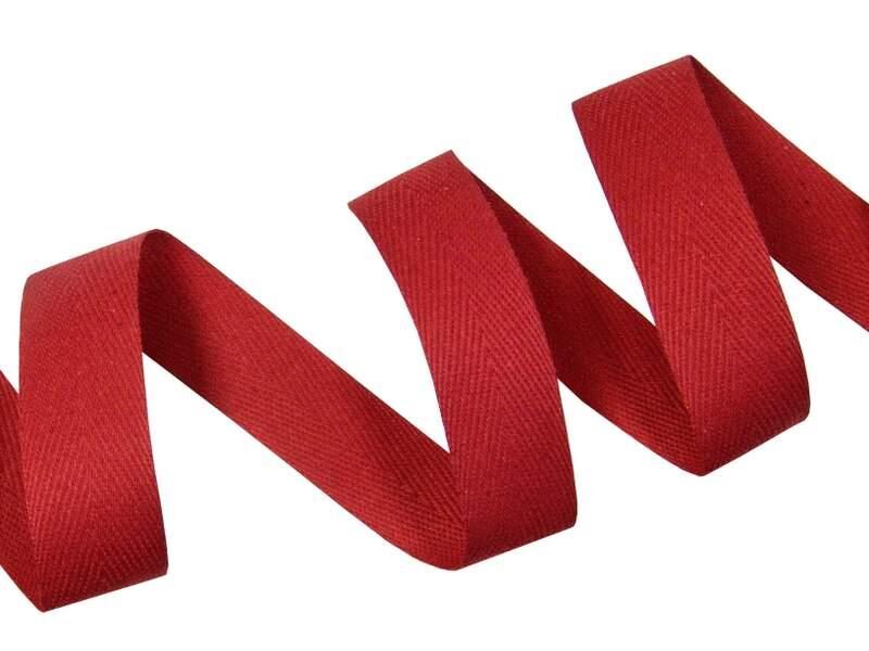 Herringbone-weave tapes 10 mm red 50 m