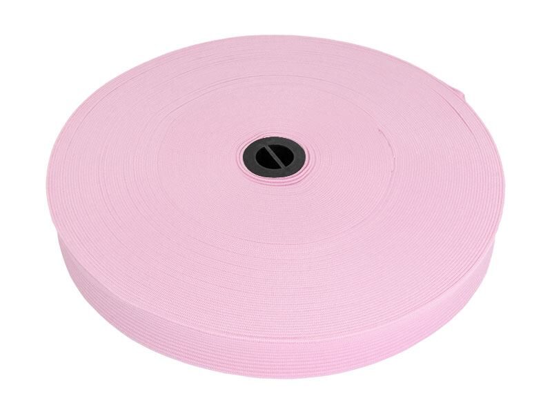 Elastīga gaiši rozā lenta 20 mm 25 m