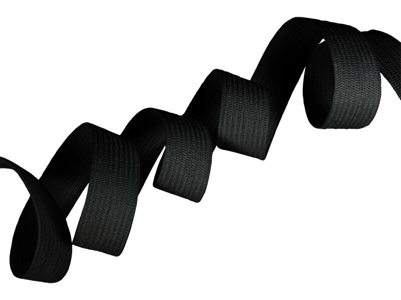 Shoes elastic band 20 mm black 25 m