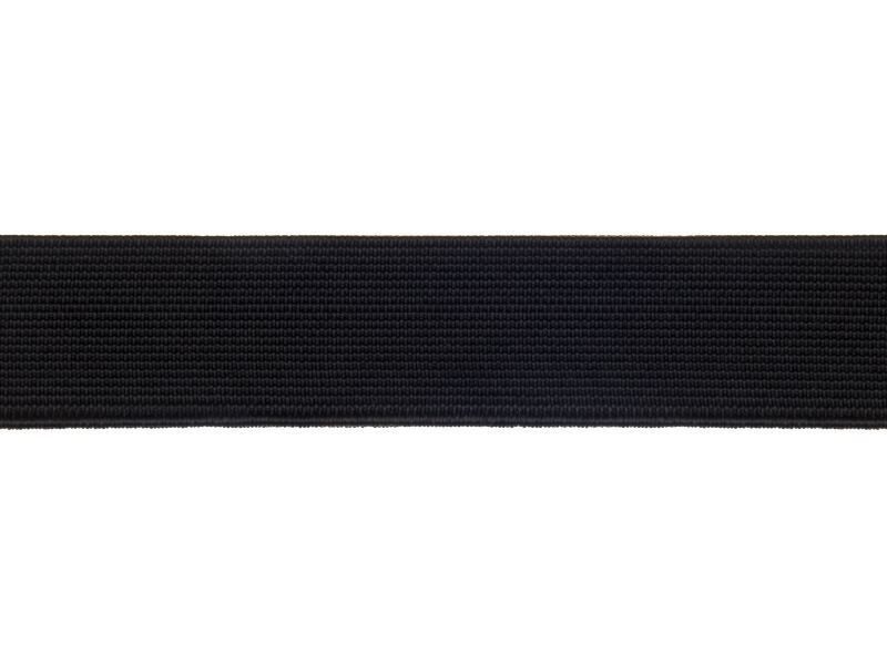 Knitted polyester elastic tape 4 mm 100 m Black
