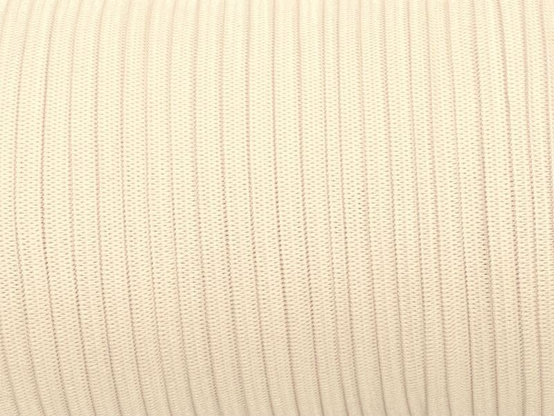 Knitted polyester elastic tape 7 mm 100 m light beige