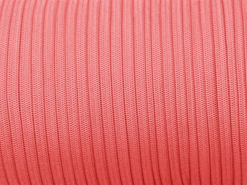 Knitted polyester elastic tape 7 mm 100 m pink