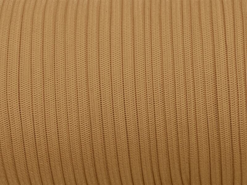 Knitted polyester elastic tape 7 mm 100 m dark beige