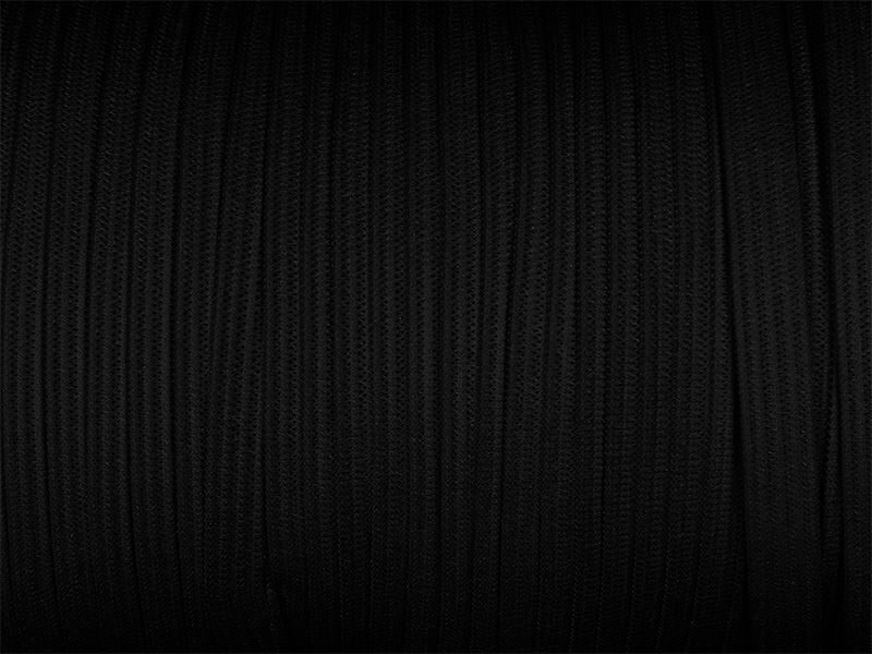 Knitted polyester elastic tape 8 mm 100 m black