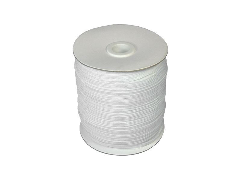 Knitted polyester elastic tape 5 mm 100 m white