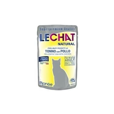 LeChat Natural pouches Tuna with Chicken 80 g konservi kaķiem