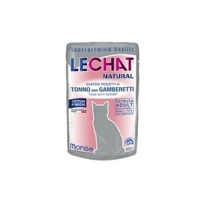 LeChat Natural pouches Tuna with Shrimp 80 g konservi kaķiem