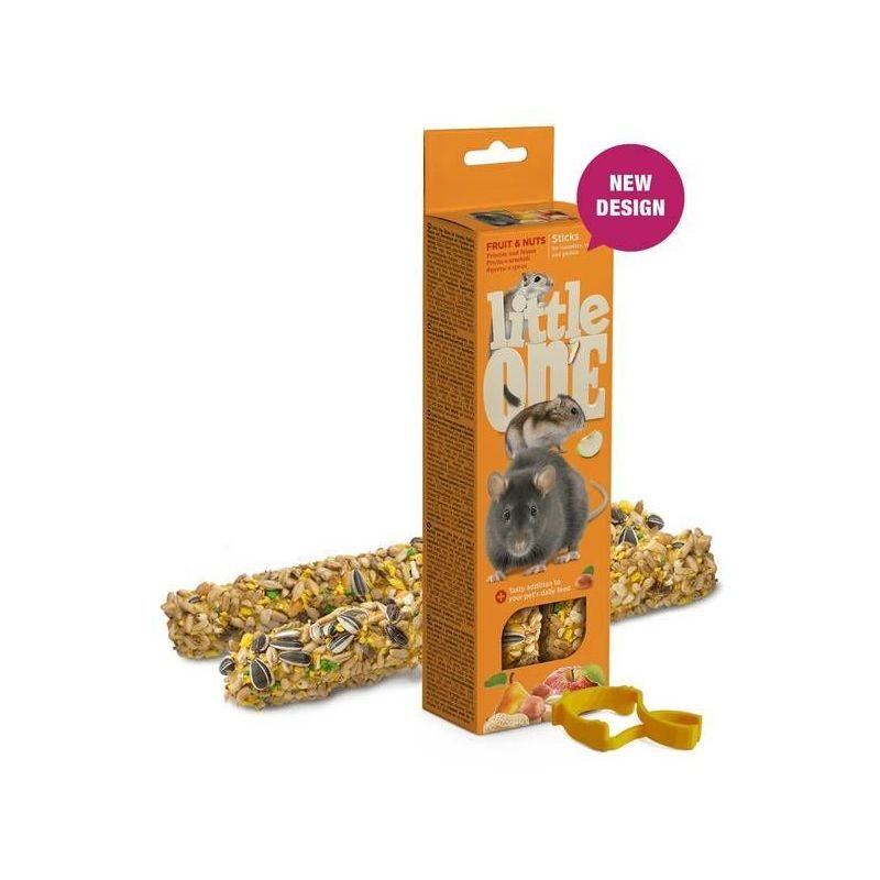 Little One Sticks for hamsters, rats, mice and gerbils with fruit and nuts 2х60g in box