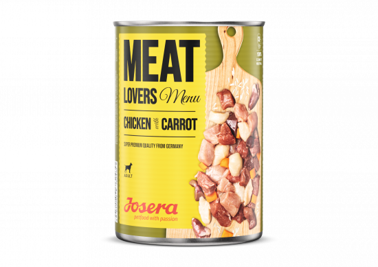 Konservi Josera suņiem Meat Lovers Menu Chicken with Carrot 800g
