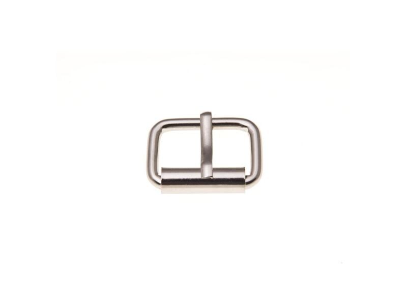 Metal roller buckle single 20/12/3 mm nickel set