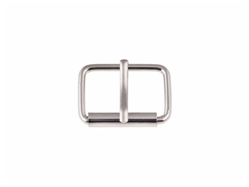 Metal roller buckle single 30/20/3 mm nickel set