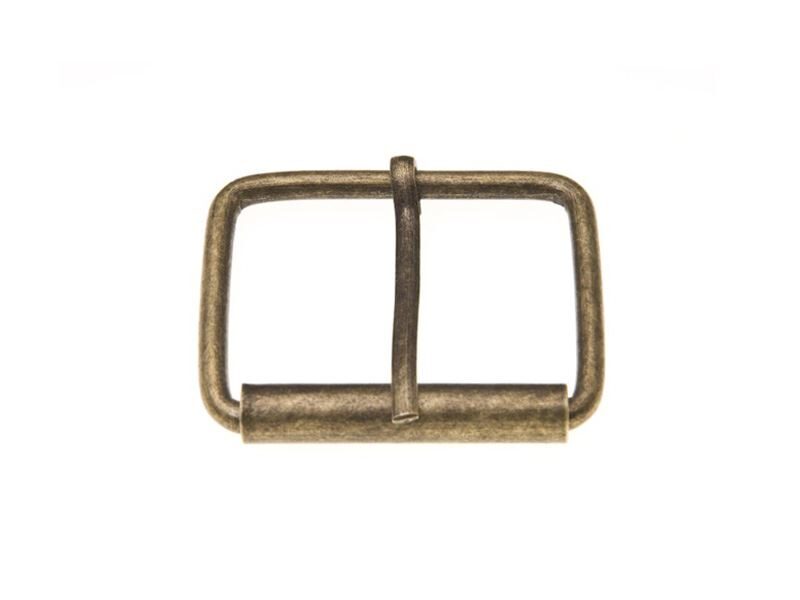 Metal roller buckle single 40/30/3 mm old gold set