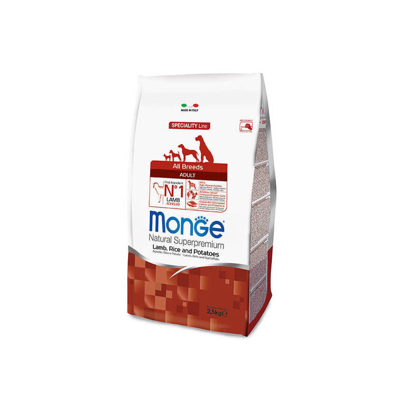 Dog dry food MONGE ALL BREEDS Adult Lamb, Rice and Potatoes 12 kg