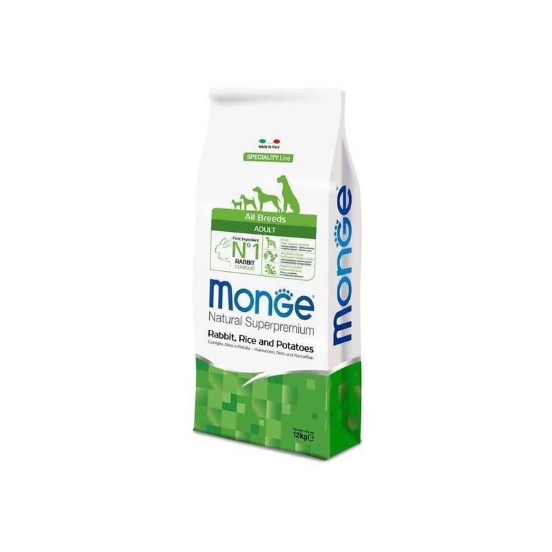 MONGE ALL BREEDS Adult Rabbit, Rice and Potatoes 12 kg