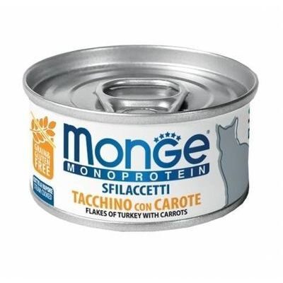 Wet cat food Monge Flakes Monoproteinic cat Turkey/Carrot 80g
