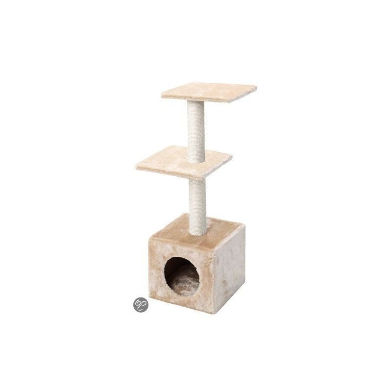 Scratching Plate Tree for cats PALAZZO 30x30x90cm beige