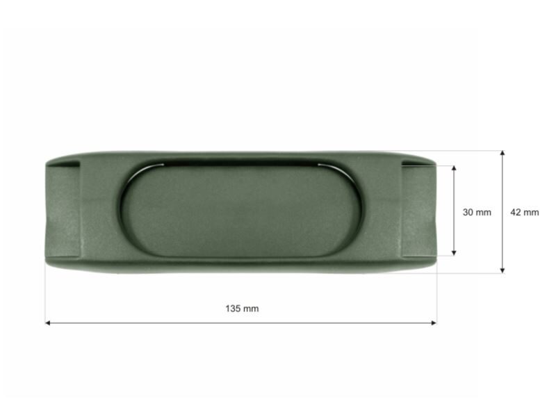 Plastic shoulder pad 30/135 mm olive 100 pcs