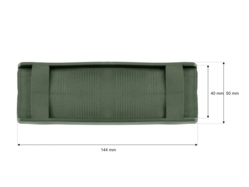 Plastic shoulder pad 40/144 mm Olive 100 pcs