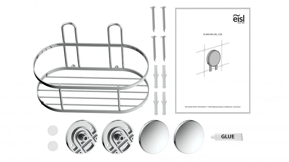 EISL shower basket, chrome-plated stainless steel