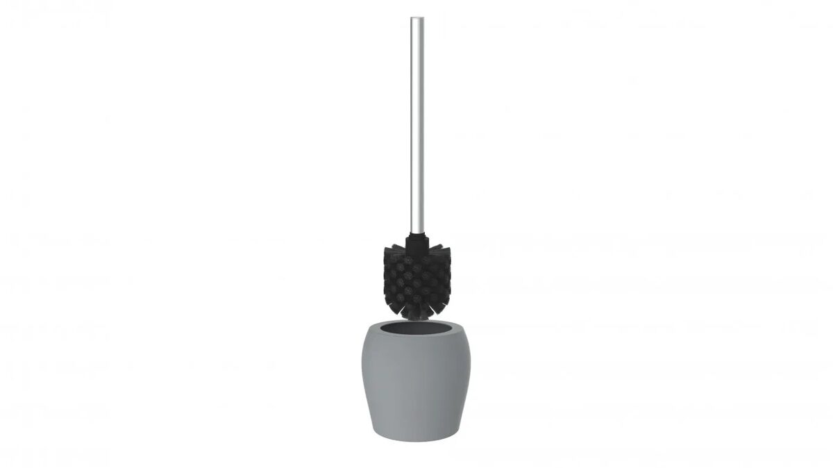 EISL Elegant WC brush set with interchangeable brush head, gray