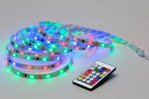 Brilo RGB LED tape 5m, 150 LEDs=24W without silicone coating
