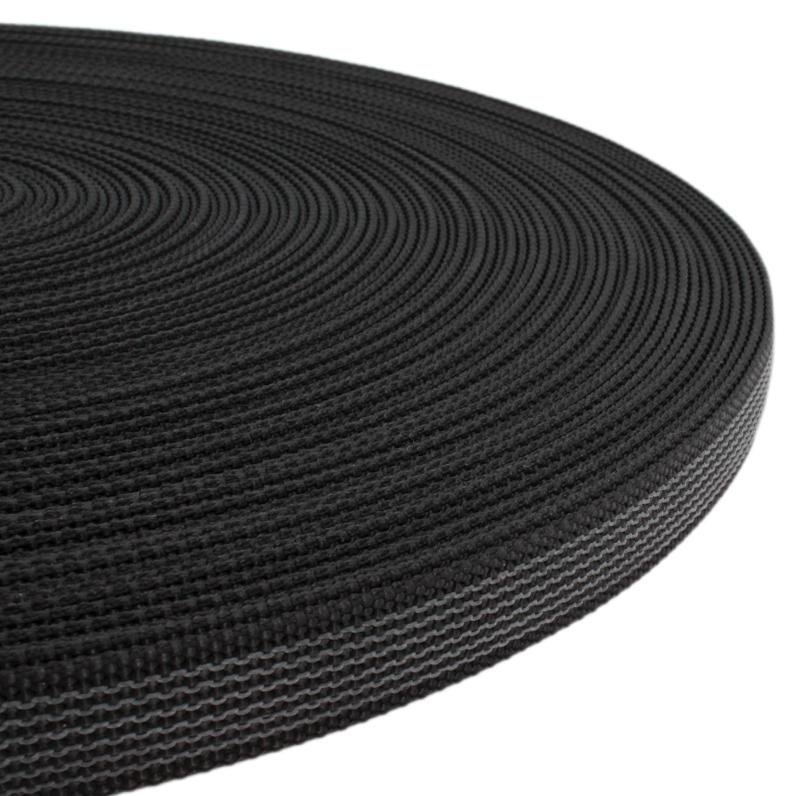 Polypropylene Rubber Webbing Black 15 - 25 mm