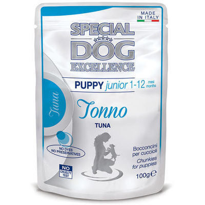 Konservi suņiem SPECIAL DOG Excellence pouches puppy&junior with tuna 100g