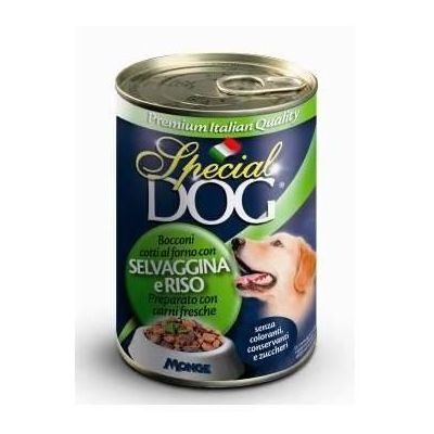 Special Dog rīsi un medījuma gaļas gabaliņi 400 g