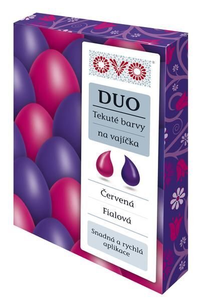 Easter egg colour 2 x 20 ml purple and red