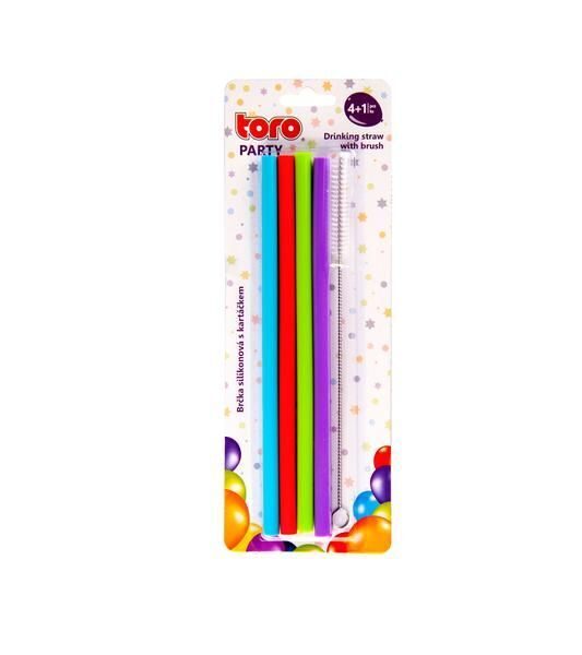 Salmiņi + birstīte silikona 4 gab. 20 cm