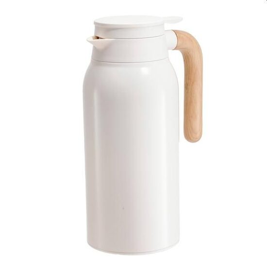Termokrūze 1.2L balta dubults nerūsējošais tērauds