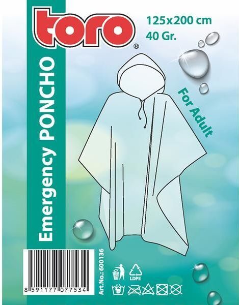 Toro Lietusmētelis Pončo pieaugušo
