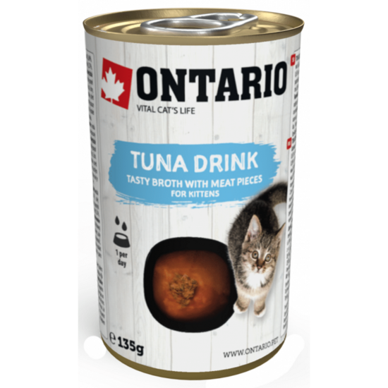 Konservi zupa kaķēniem Ontario Drink Kitten Tuna 135g