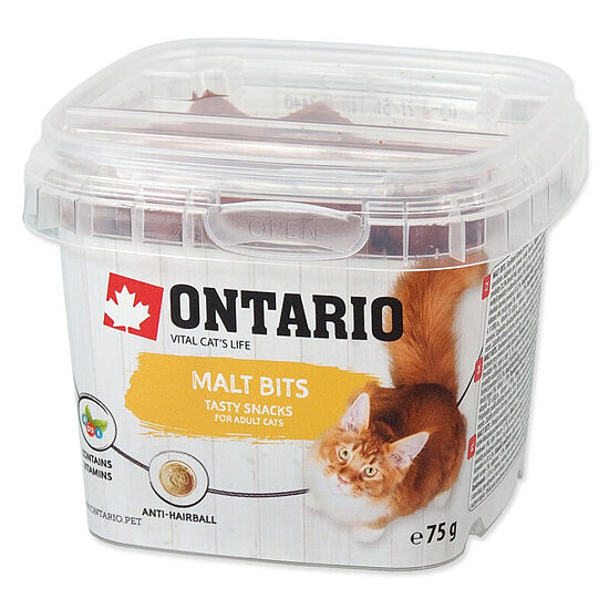 Gardums kaķiem Ontario Malt bits 75g