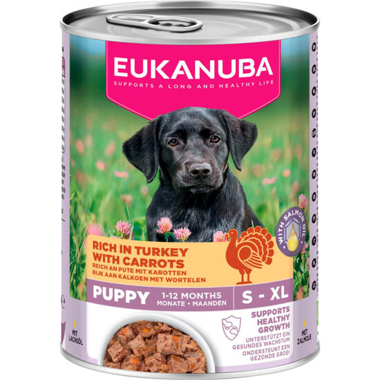 Konservi kucēniem Eukanuba CAN LC Puppy turkey carrot 400 g