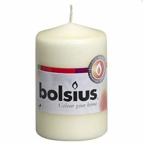 Svece cilindrs Ø4.8x8cm Ivory Bolsius (uz vietas)