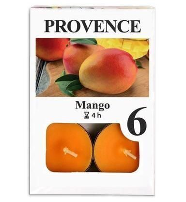 Tējas aromātiskas sveces 6 gab. Mango (uz vietas)