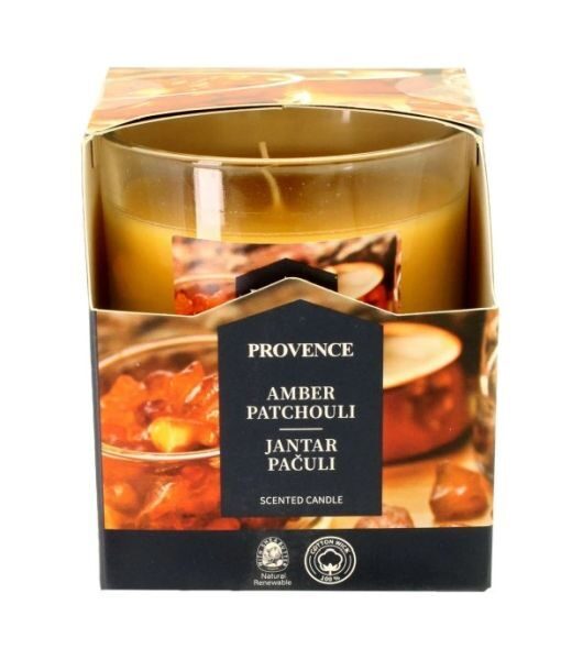 Aromātiska svece Provence Ø7x8cm Amber & Patchouli