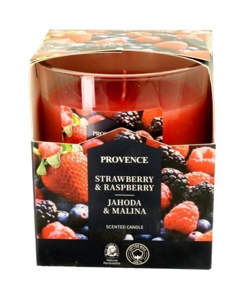 Aromātiska svece Provence Ø7x8cm Strawberry & Raspberry