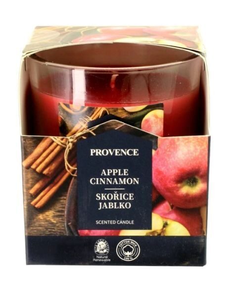 Aromātiska svece Provence Ø7x8cm Apple & Cinnamon